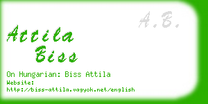 attila biss business card